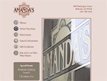 Tablet Screenshot of amandasrestaurant.com